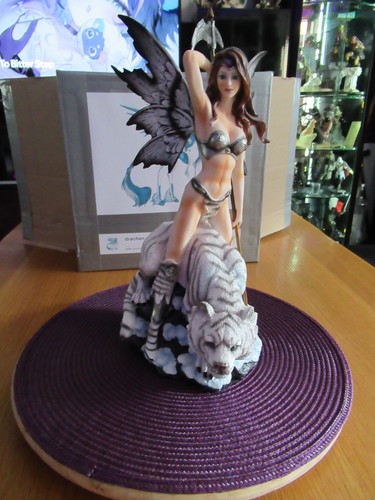 Elfen figur kriegerin mit - -,