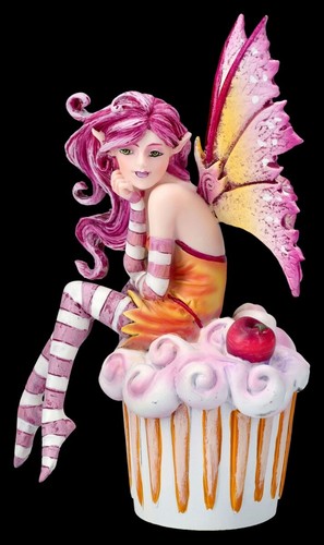 Elfen figur auf cupcake - auf,